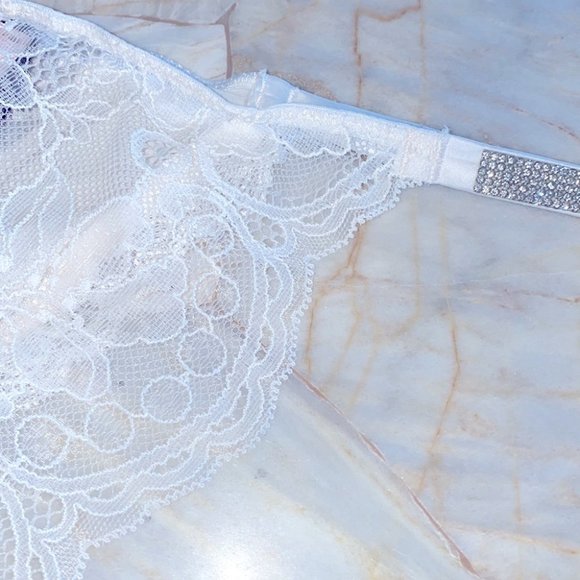 New VERY SEXY Bombshell Shine Cheeky Strap Bikini Panty Crystal Band Underwear - Picture 8 of 8